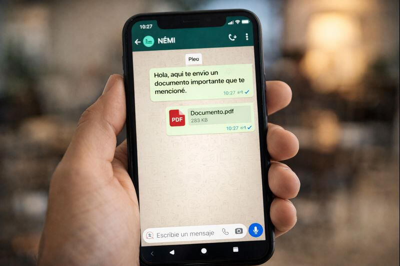 Subiendo contrato en Whatsapp